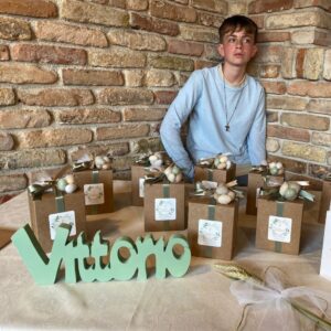 Colonne di palloncini per comunione allestite al ristorante