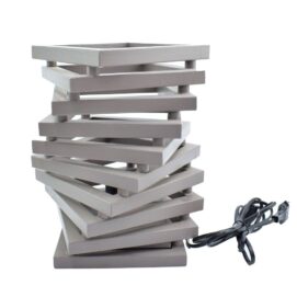 lampada tornado in legno artigianale per arredamento casa laboratorio 19