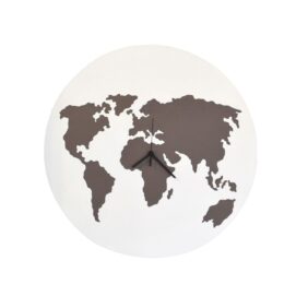 orologio mondo in legno da parete artigianale per arredamento casa laboratorio 19