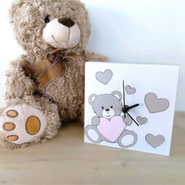 orologio da tavolo per bambini artigianale laboratorio19